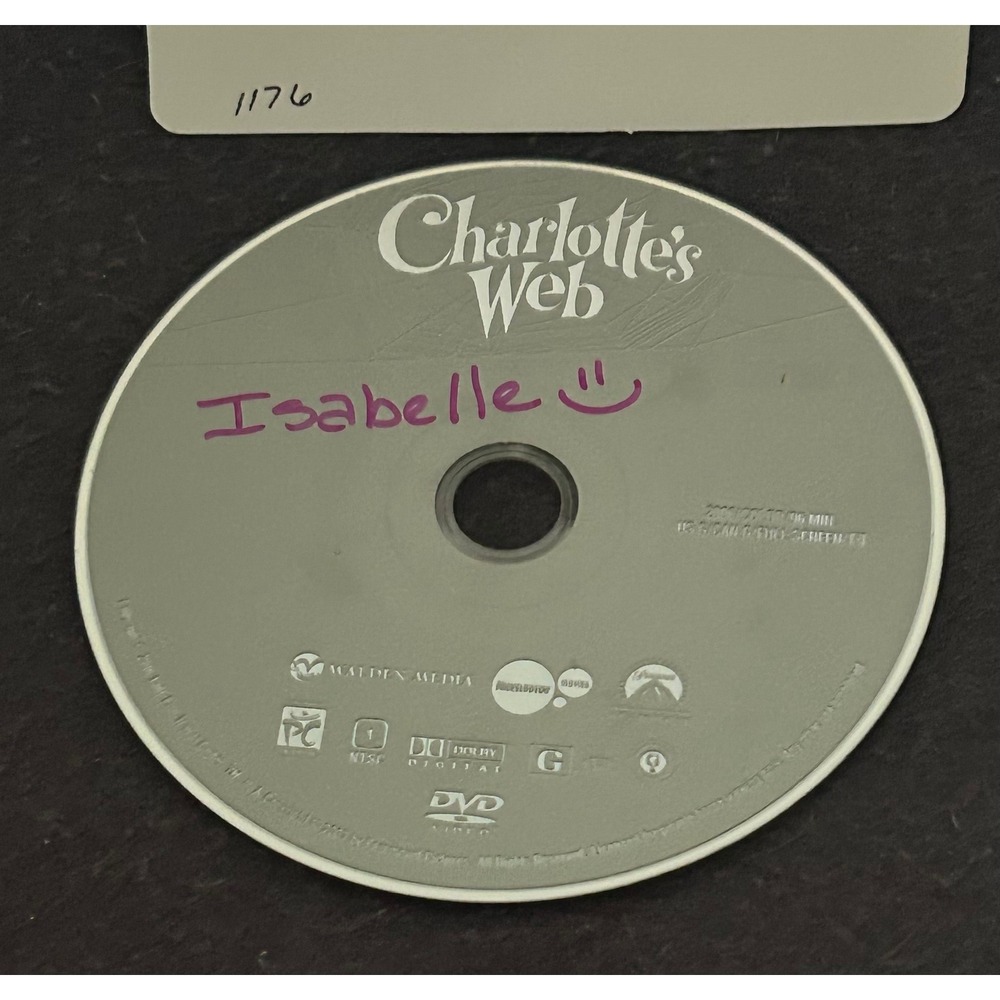 Charlottes Web DVD Disc Only Family Movie Dakota Fanning Tested Works - Picture 3 of 3